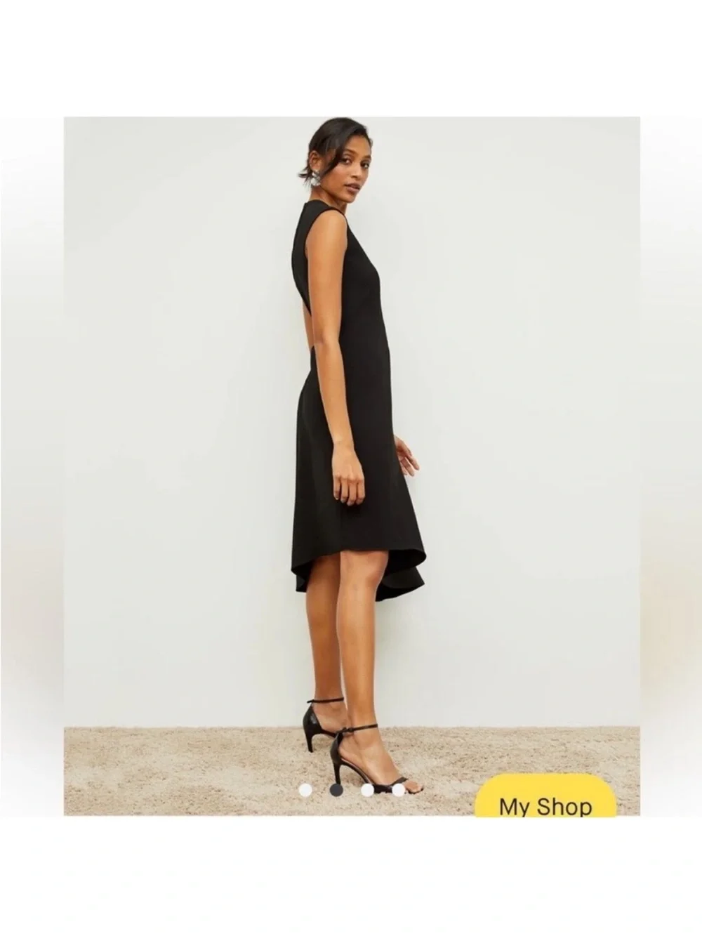 M.M. LaFleur The Lara Dress Eco Heavy Crepe black Assymetrical office career 4 - Picture 5 of 11